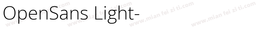 OpenSans Light字体转换